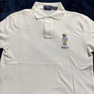 Ralph Lauren white Polo with Bear Embroidery